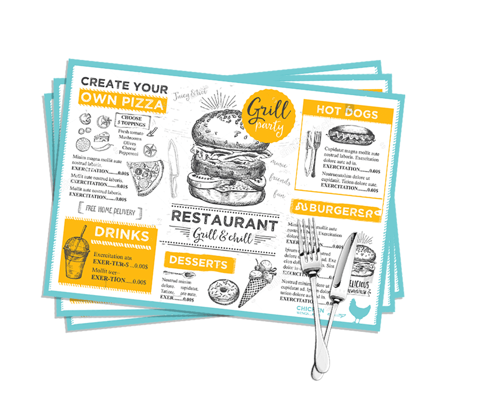 Restaurant Placemat design